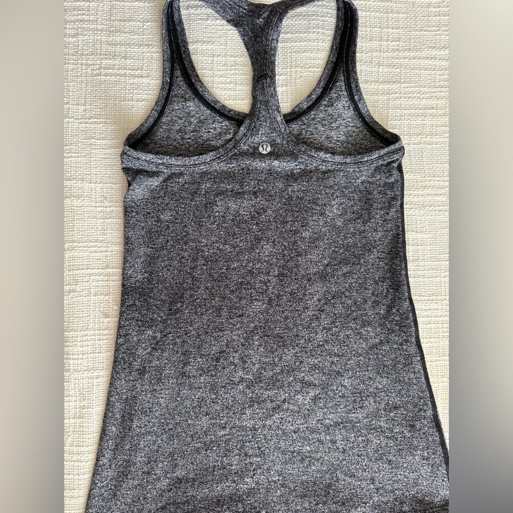 lululemon athletica Gray Fitted Backless Tank Top